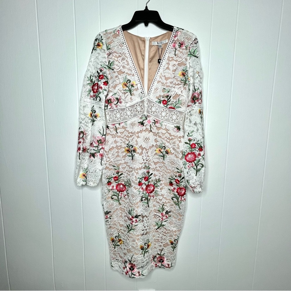 Badgley Mischka Lace Boho Cocktail Dress - Picture 6 of 12